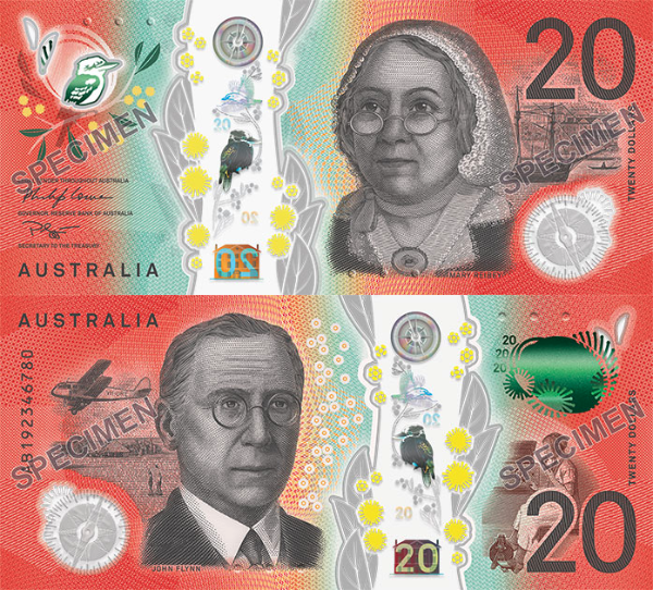 新しい20オーストラリア ドル (AUD) が2019年9月9日より流通開始します
