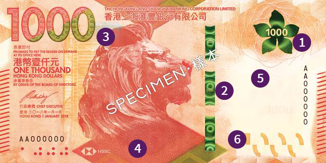 1000 香港ドル（HSBC）