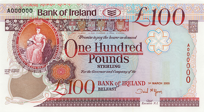100 イギリス・ポンド（北アイルランド）
