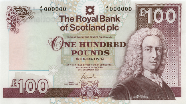 100 イギリス・ポンド（スコットランド）