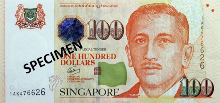 100 シンガポール・ドル