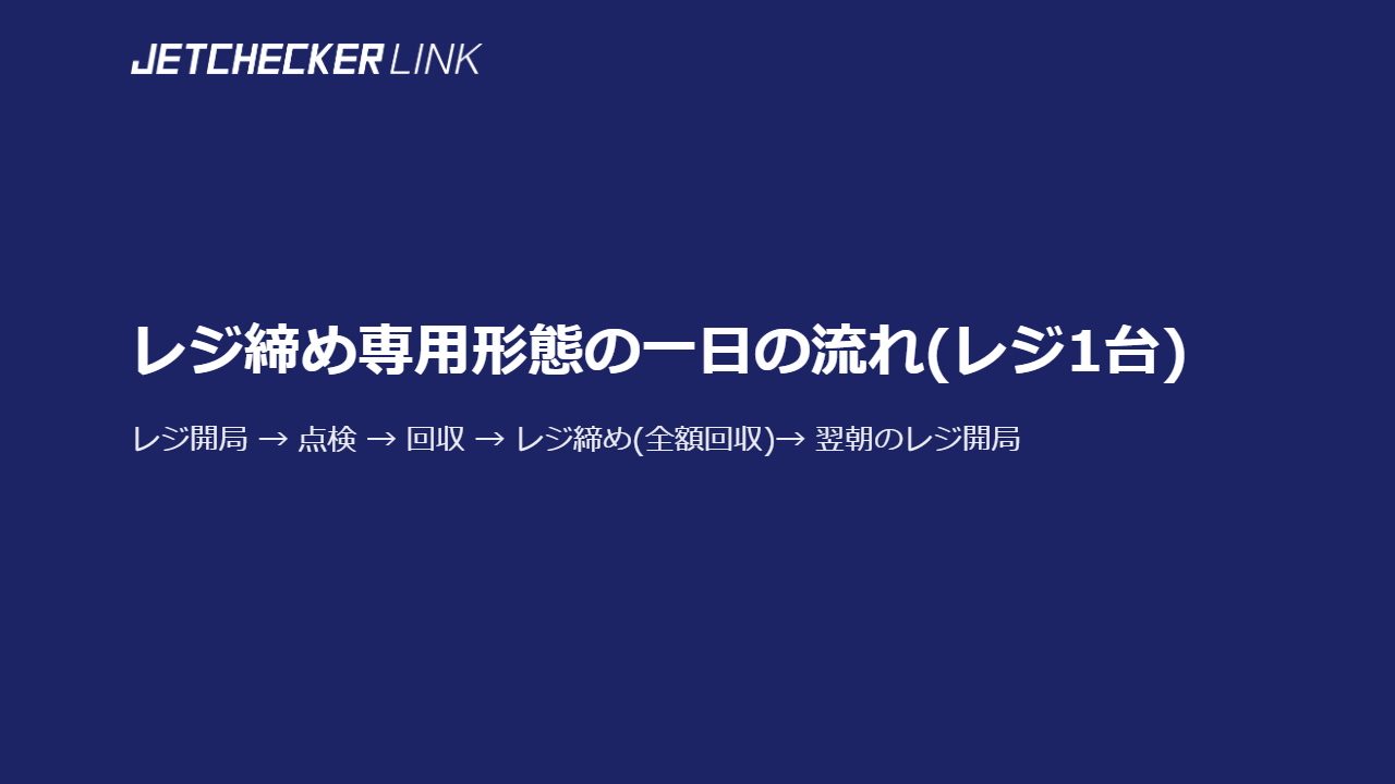 レジ締め専用携帯の1日の流れ (レジ1台)